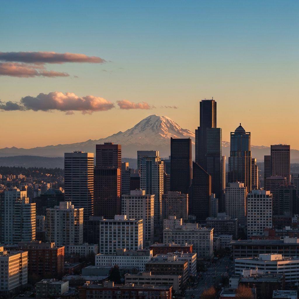 Seattle skyline representing Ecoheart's Washington State roots